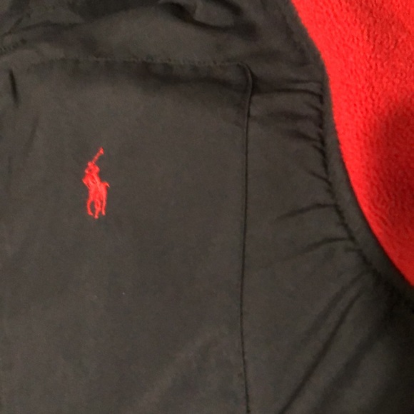 POLO RALPH LAUREN JACKET SIZE LARGE GREAT CONDITION REDANDBLACK POLARTEC CLASSIC - Picture 2 of 9